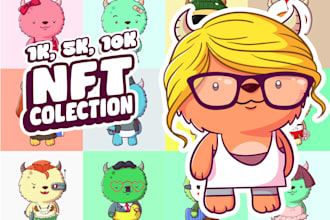 create nft art collection and meme art for your project