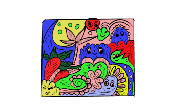 draw outline doodle art doodle drawing unique colorful doodling illustration