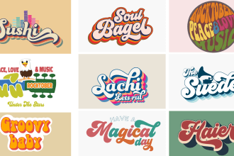 design 70s,80s and  branding logo design for your company