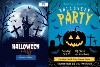 design special halloween party flyer
