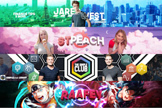 design an eye catching youtube banner and logo