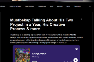 interview upcoming rappers and host it on hip hop blog