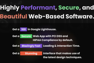 make highly performant web based software