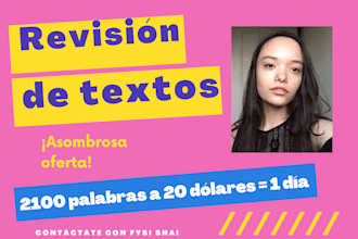 haré corrección de textos