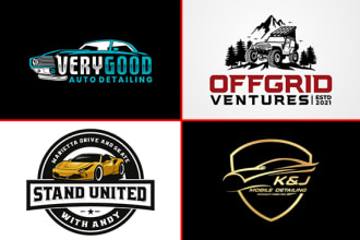 create a car racing and automotive logo design
