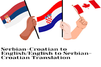 be translating serbian croatian to english and vice versa