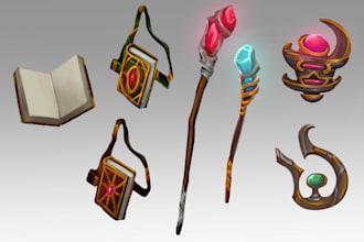 do 2d game assets, props, objects, item, icons fantasy art