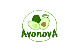 create a hipster logo for fruit stickers on avonova avocados