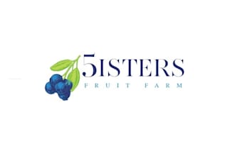 create a rustic logo for 5 sisters fruit farm