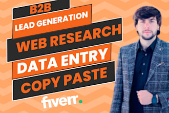 do b2b lead generation, data entry and copy paste work