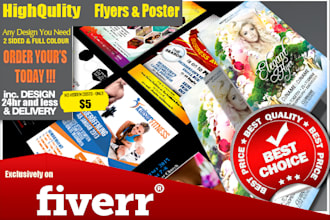 design attractive flyer, poster and postcard