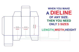 create perfect dieline with bleed for box, bag, sticker, tag