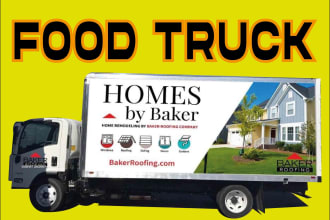 design luxury food truck wrap trailer wrap for you