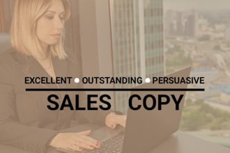 write excellent sales copy for sales page and landing pages
