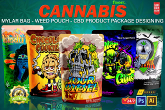 design customized weed pouch mylar bags and labels for all cbd products