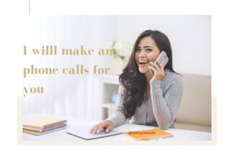 make any phone calls for you