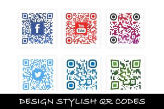 do custom barcode and qr code maker,generator,design with custom logo