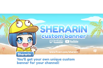 create custom banners for your twitch or youtube channels