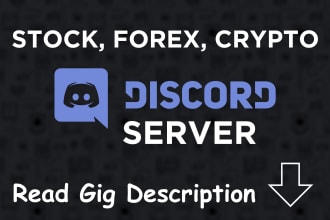 setup an advanced stock, forex, crypto discord server