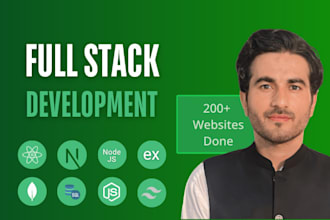 be your full stack developer using react, next js, node js, mongo and postgresql