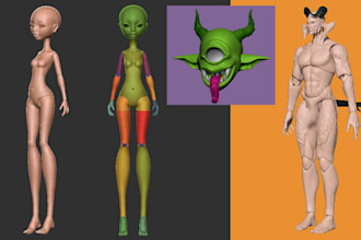 sculpt a bjd, ball joint doll, for 3d printing