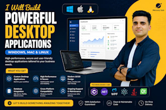 develop a custom desktop application using python java or electron