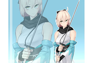 draw your character or fanart fully rendered anime style