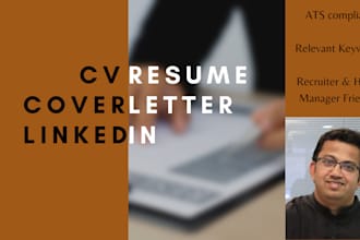 rewrite your resume, cover letter and optimise your linkedin