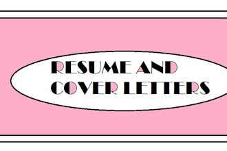 make you impressive cv and resume for your jobs