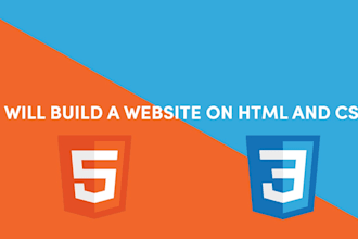 develop and design website on HTML and CSS