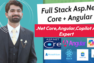 develop asp dot net core web api angular react js azure cloud ai chatbot