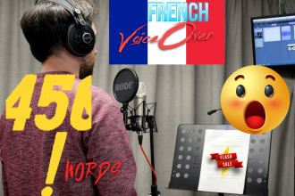 record 450w french voice over for you in my pro rec studio