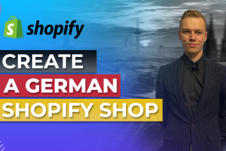 create a professional german shopify online shop