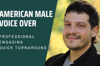 record an american male voice over with millennial tone