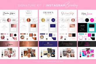 create a signature logo kit and instagram branding