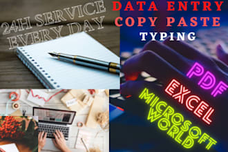copy paste an data entry , typing