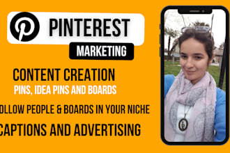 do pinterest marketing by creating pins and boards