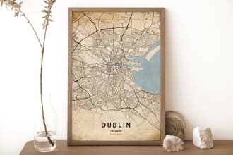 design a custom city map of any city old style