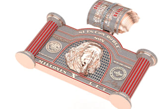 professionally design 3d cad icedout jewelry and render it