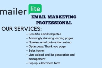 do mailerlite email automation, landing page and email template