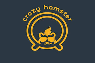 design crazy hamster logo
