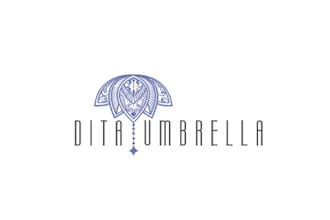 create a beautiful logo for a luxurious and  sophisticated beach umbrella