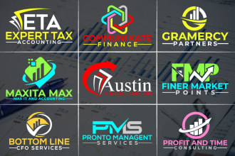 design modern accounting, tax, consulting and financial logo