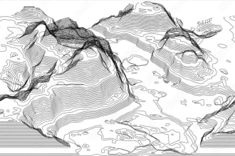 create a contours and topographic lines