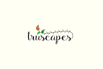 create a modern landscaping logo for truscapes