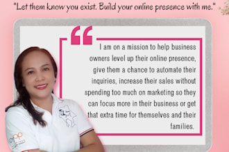 create content about your products or services and manage your social media
