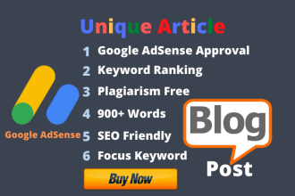 write a unique articles for adsense approval, blog post, or website content