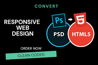 convert psd to responsive html