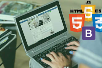 design responsive website with HTML,CSS and bootstrap