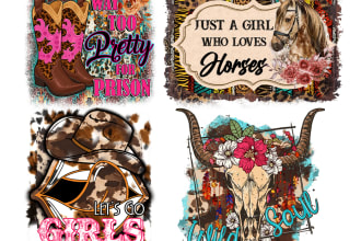create trendy unique retro vintage western tshirt designs